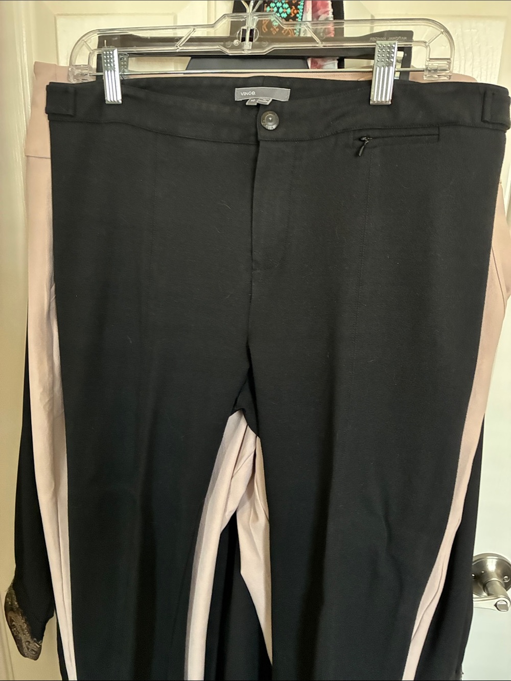 Vince Black Women’s Stretch Dress Pants with Subtle Front Zip